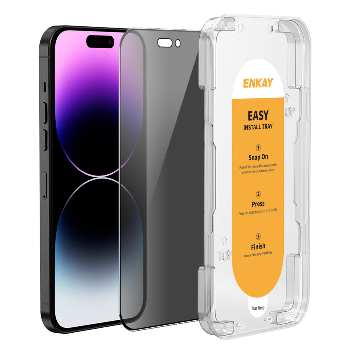 ENKAY HAT PRINCE For iPhone 14 Pro Anti-Spy Screen Protector Full Coverage High Aluminium-silicon Glass Film ENKAY HAT PRINCE For iPhone 14 Pro Anti-Spy Screen Protector Full Coverage High Aluminium-silicon Glass Film
